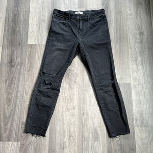 Madewell 9” High Riser Skinny Skinny Ripped Jeans